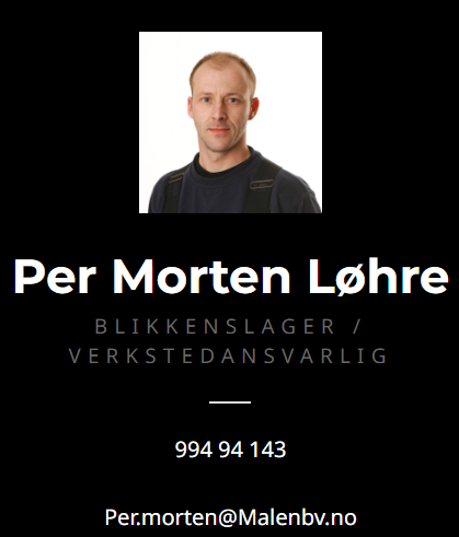 Contact info Per Morten Løhre